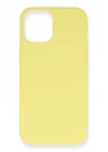 Mey İthalat®  iPhone 12 Mini Kılıf Nano içi Kadife Silikon - Sarı