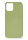 Mey İthalat®  iPhone 12 Mini Kılıf Nano içi Kadife Silikon - Yeşil
