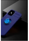 Mey İthalat®   iPhone 12 Mini Kılıf Range Yüzüklü Silikon - Mavi