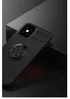 Mey İthalat®   iPhone 12 Mini Kılıf Range Yüzüklü Silikon - Siyah