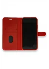 Mey İthalat®  iPhone 12 Mini Kılıf Trend S Plus Kapaklı Kılıf - Kırmızı