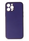 Mey İthalat®  iPhone 12 Pro Kılıf Coco Deri Silikon Kapak - Mor