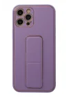 Mey İthalat®   iPhone 12 Pro Kılıf Coco Deri Standlı Kapak - Lila