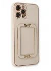 Mey İthalat®  iPhone 12 Pro Kılıf Coco Elit Kapak - Gold