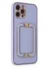 Mey İthalat®  iPhone 12 Pro Kılıf Coco Elit Kapak - Lila