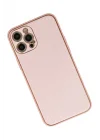 Mey İthalat®  iPhone 12 Pro Kılıf Coco Karbon Silikon - Pembe