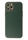 Mey İthalat®  iPhone 12 Pro Kılıf Coco Karbon Silikon - Yeşil