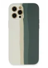 Mey İthalat®   iPhone 12 Pro Kılıf Ebruli Lansman Silikon - Beyaz-Gri