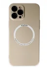 Mey İthalat®  iPhone 12 Pro Kılıf Jack Magneticsafe Lens Silikon - Gold