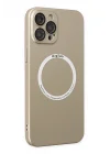 Mey İthalat®  iPhone 12 Pro Kılıf Jack Magneticsafe Lens Silikon - Gold