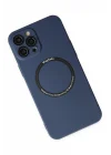 Mey İthalat®  iPhone 12 Pro Kılıf Jack Magneticsafe Lens Silikon - Lacivert