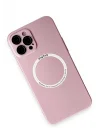 Mey İthalat®  iPhone 12 Pro Kılıf Jack Magneticsafe Lens Silikon - Rose Gold