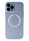 Mey İthalat®  iPhone 12 Pro Kılıf Jack Magneticsafe Lens Silikon - Sierra Blue