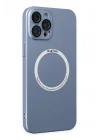 Mey İthalat®  iPhone 12 Pro Kılıf Jack Magneticsafe Lens Silikon - Sierra Blue