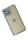 Mey İthalat®   iPhone 12 Pro Kılıf Joke Taşlı Silikon - Mavi