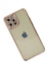 Mey İthalat®   iPhone 12 Pro Kılıf Joke Taşlı Silikon - Pembe