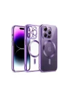 Mey İthalat®   iPhone 12 Pro Kılıf Kross Magneticsafe Kapak - Mor