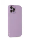 Mey İthalat®  iPhone 12 Pro Kılıf Lansman Glass Kapak - Lila