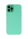 Mey İthalat®  iPhone 12 Pro Kılıf Lansman Glass Kapak - Turkuaz