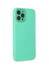 Mey İthalat®  iPhone 12 Pro Kılıf Lansman Glass Kapak - Turkuaz