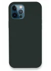 Mey İthalat®   iPhone 12 Pro Kılıf Lansman Legant Silikon - Koyu Yeşil