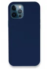 Mey İthalat®   iPhone 12 Pro Kılıf Lansman Legant Silikon - Lacivert