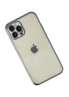 Mey İthalat®   iPhone 12 Pro Kılıf  Lensli Silikon - Lacivert