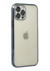 Mey İthalat®   iPhone 12 Pro Kılıf  Lensli Silikon - Lacivert
