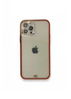 Mey İthalat®   iPhone 12 Pro Kılıf Liva Taşlı Silikon - Kırmızı