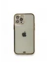 Mey İthalat®   iPhone 12 Pro Kılıf Liva Taşlı Silikon - Siyah