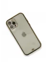 Mey İthalat®   iPhone 12 Pro Kılıf Liva Taşlı Silikon - Siyah