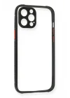 Mey İthalat®   iPhone 12 Pro Kılıf Miami Şeffaf Silikon - Siyah