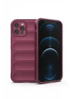 Mey İthalat®  iPhone 12 Pro Kılıf Optimum Silikon - Bordo