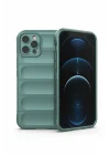 Mey İthalat®  iPhone 12 Pro Kılıf Optimum Silikon - Koyu Yeşil