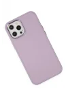 Mey İthalat®  iPhone 12 Pro Max Kılıf Asya Deri Silikon - Lila