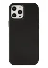 Mey İthalat®  iPhone 12 Pro Max Kılıf Asya Deri Silikon - Siyah