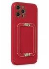 Mey İthalat®  iPhone 12 Pro Max Kılıf Coco Elit Kapak - Kırmızı