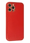 Mey İthalat®  iPhone 12 Pro Max Kılıf Coco Karbon Silikon - Kırmızı