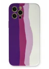 Mey İthalat®  iPhone 12 Pro Max Kılıf Ebruli Lansman Silikon - Mor-Beyaz