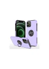 Mey İthalat®  iPhone 12 Pro Max Kılıf Elit Yüzüklü Kapak - Mor