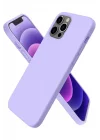 Mey İthalat®  iPhone 12 Pro Max Kılıf First Silikon - Lila