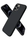 Mey İthalat®  iPhone 12 Pro Max Kılıf First Silikon - Siyah