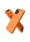 Mey İthalat®  iPhone 12 Pro Max Kılıf First Silikon - Turuncu