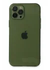Mey İthalat®   iPhone 12 Pro Max Kılıf Fly Lens Silikon - Yeşil