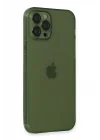 Mey İthalat®   iPhone 12 Pro Max Kılıf Fly Lens Silikon - Yeşil