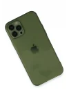 Mey İthalat®   iPhone 12 Pro Max Kılıf Fly Lens Silikon - Yeşil