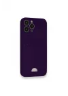 Mey İthalat®  iPhone 12 Pro Max Kılıf Kelvin Kartvizitli Silikon - Derin Mor