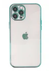 Mey İthalat®   iPhone 12 Pro Max Kılıf  Lensli Silikon - Yeşil