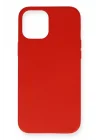 Mey İthalat®  iPhone 12 Pro Max Kılıf Nano içi Kadife Silikon- Kırmızı