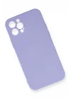 Mey İthalat®  iPhone 12 Pro Max Kılıf Nano içi Kadife Silikon - Lila
